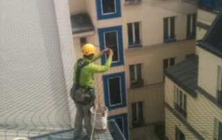 Travaux urbains sur cordes - Protections anti-volatiles